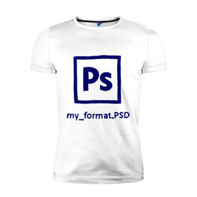 Мужская футболка премиум с принтом Photoshop , 92% хлопок, 8% лайкра | приталенный силуэт, круглый вырез ворота, длина до линии бедра, короткий рукав | photoshop | дизайнер | инструменты | профессии | фотошоп