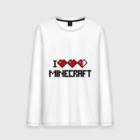 Мужской лонгслив хлопок с принтом Я люблю minecraft , 100% хлопок |  | boom | i love minecraft | minecraft | игры | компьютерные игры | майнкрафт | я люблю майнкрафт