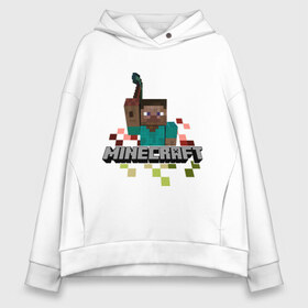 Женское худи Oversize хлопок с принтом Шахтёр minecraft , френч-терри — 70% хлопок, 30% полиэстер. Мягкий теплый начес внутри —100% хлопок | боковые карманы, эластичные манжеты и нижняя кромка, капюшон на магнитной кнопке | boom | minecraft | игры | компьютерные игры | майнкрафт