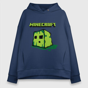 Женское худи Oversize хлопок с принтом Creeper , френч-терри — 70% хлопок, 30% полиэстер. Мягкий теплый начес внутри —100% хлопок | боковые карманы, эластичные манжеты и нижняя кромка, капюшон на магнитной кнопке | boom | minecraft | игры | компьютерные игры | майнкрафт