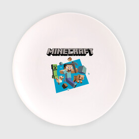 Тарелка 3D с принтом Heroes of Minecraft , фарфор | диаметр - 210 мм
диаметр для нанесения принта - 120 мм | boom | minecraft | игры | компьютерные игры | майнкрафт
