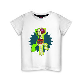 Детская футболка хлопок с принтом The creeper , 100% хлопок | круглый вырез горловины, полуприлегающий силуэт, длина до линии бедер | Тематика изображения на принте: крипер