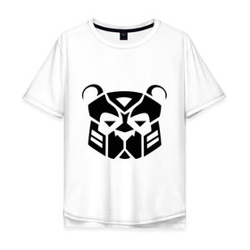 Мужская футболка хлопок Oversize с принтом Pandabot , 100% хлопок | свободный крой, круглый ворот, “спинка” длиннее передней части | Тематика изображения на принте: 