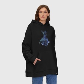 Худи SuperOversize хлопок с принтом Razor drawing , 70% хлопок, 30% полиэстер, мягкий начес внутри | карман-кенгуру, эластичная резинка на манжетах и по нижней кромке, двухслойный капюшон
 | dota | dota 2 | razor | герои dota | герои доты | дота | дота 2 | игры | компьютерные игры