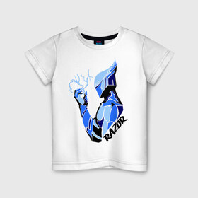 Детская футболка хлопок с принтом Razor simple , 100% хлопок | круглый вырез горловины, полуприлегающий силуэт, длина до линии бедер | 