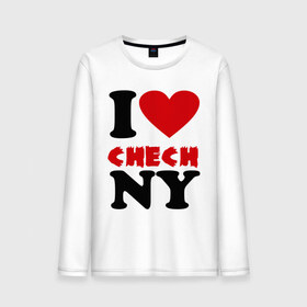 Мужской лонгслив хлопок с принтом Я люблю Чечню , 100% хлопок |  | Тематика изображения на принте: i love | чечня | я люблю чечню