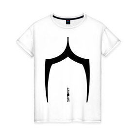 Женская футболка хлопок с принтом Спортивный рисунок (жен.) , 100% хлопок | прямой крой, круглый вырез горловины, длина до линии бедер, слегка спущенное плечо | 