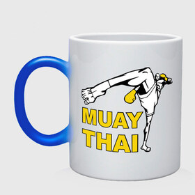 Кружка хамелеон с принтом Muay thai (Тайский бокс) , керамика | меняет цвет при нагревании, емкость 330 мл | Тематика изображения на принте: муай тай