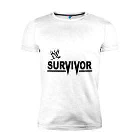 Мужская футболка премиум с принтом Survivor , 92% хлопок, 8% лайкра | приталенный силуэт, круглый вырез ворота, длина до линии бедра, короткий рукав | raw | raw live | survivor | wwe | wwe 13 | единоборства | реслинг | рестлинг | спорт