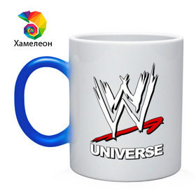 Кружка хамелеон с принтом WWE universe , керамика | меняет цвет при нагревании, емкость 330 мл | джон сина