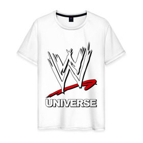Мужская футболка хлопок с принтом WWE universe , 100% хлопок | прямой крой, круглый вырез горловины, длина до линии бедер, слегка спущенное плечо. | джон сина