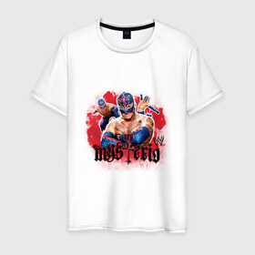 Мужская футболка хлопок с принтом WWE Mysterio , 100% хлопок | прямой крой, круглый вырез горловины, длина до линии бедер, слегка спущенное плечо. | джон сина