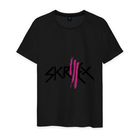 Мужская футболка хлопок с принтом Skrillex logo , 100% хлопок | прямой крой, круглый вырез горловины, длина до линии бедер, слегка спущенное плечо. | dub step | dubstep | skrilex | skrillex | даб степ | дабстеп | ди джей | диджей | музыка | скриллекс