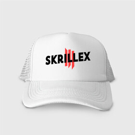 Кепка тракер с сеткой с принтом Skrillex logo 2 , трикотажное полотно; задняя часть — сетка | длинный козырек, универсальный размер, пластиковая застежка | dub step | dubstep | skrilex | skrillex | даб степ | дабстеп | ди джей | диджей | музыка | скриллекс