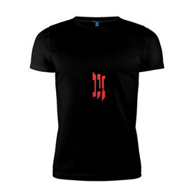 Мужская футболка премиум с принтом Skrillex logo 2 , 92% хлопок, 8% лайкра | приталенный силуэт, круглый вырез ворота, длина до линии бедра, короткий рукав | dub step | dubstep | skrilex | skrillex | даб степ | дабстеп | ди джей | диджей | музыка | скриллекс