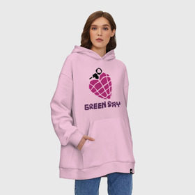 Худи SuperOversize хлопок с принтом Green day is love , 70% хлопок, 30% полиэстер, мягкий начес внутри | карман-кенгуру, эластичная резинка на манжетах и по нижней кромке, двухслойный капюшон
 | billie joe armstrong | green day | green day t shirt | rock | билли джо армстронг | граната | грин дэй | любовь | музыка | рок группа | рука | сердце