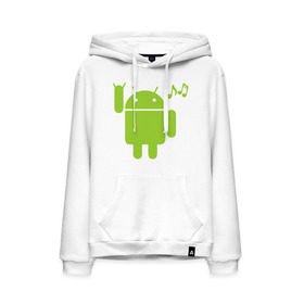 Мужская толстовка хлопок с принтом android dance , френч-терри, мягкий теплый начес внутри (100% хлопок) | карман-кенгуру, эластичные манжеты и нижняя кромка, капюшон с подкладом и шнурком | android | андроид
