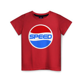 Детская футболка хлопок с принтом Pepsi Speed , 100% хлопок | круглый вырез горловины, полуприлегающий силуэт, длина до линии бедер | pepsi | speed | антибренд | бренд | пепси | скорость