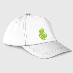 Бейсболка с принтом Android Applehead , 100% хлопок | классический козырек, металлическая застежка-регулятор размера | Тематика изображения на принте: android | apple | админам | андроид | для админов | эпл