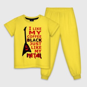 Детская пижама хлопок с принтом Mindless Self Indulgence - Coffee black , 100% хлопок |  брюки и футболка прямого кроя, без карманов, на брюках мягкая резинка на поясе и по низу штанин
 | metal | rock | метал | музыка | рок