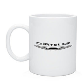 Кружка с принтом Chrysler лого , керамика | объем — 330 мл, диаметр — 80 мм. Принт наносится на бока кружки, можно сделать два разных изображения | chrysler | краислер | логотип chrysler | логотип краислер