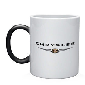 Кружка хамелеон с принтом Chrysler logo , керамика | меняет цвет при нагревании, емкость 330 мл | Тематика изображения на принте: chrysler | автомобиль chrysler | автомобиль краислер | краислер | логотип chrysler | логотип краислер