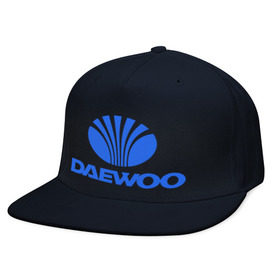 Кепка снепбек с прямым козырьком с принтом Logo daewoo , хлопок 100% |  | daewoo | автомобиль daewoo | автомобиль дейву | дайву | логотип daewoo | логотип дайву | логотип дейву