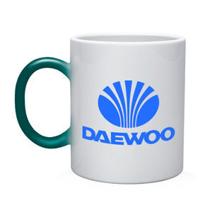 Кружка хамелеон с принтом Logo daewoo , керамика | меняет цвет при нагревании, емкость 330 мл | daewoo | автомобиль daewoo | автомобиль дейву | дайву | логотип daewoo | логотип дайву | логотип дейву