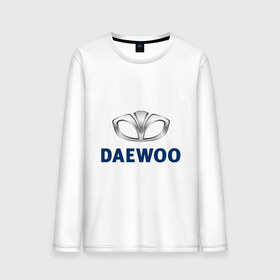 Мужской лонгслив хлопок с принтом Daewoo лого , 100% хлопок |  | 