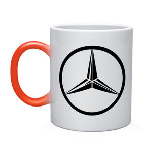Кружка хамелеон с принтом Mercedes-Benz logo , керамика | меняет цвет при нагревании, емкость 330 мл | Тематика изображения на принте: mercedes | mercedes benz | логотип mercedes | логотип mercedes benz | логотип мерседерс бенс | мерен | мерседерс | мерседерс бенс