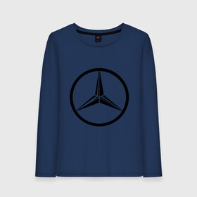 Женский лонгслив хлопок с принтом Mercedes-Benz logo , 100% хлопок |  | mercedes | mercedes benz | логотип mercedes | логотип mercedes benz | логотип мерседерс бенс | мерен | мерседерс | мерседерс бенс