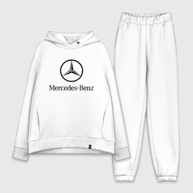 Женский костюм хлопок Oversize с принтом Logo Mercedes Benz ,  |  | mercedes | mercedes benz | логотип mercedes | логотип mercedes benz | логотип мерседерс бенс | мерен | мерседерс | мерседерс бенс