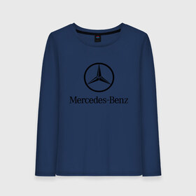 Женский лонгслив хлопок с принтом Logo Mercedes-Benz , 100% хлопок |  | mercedes | mercedes benz | логотип mercedes | логотип mercedes benz | логотип мерседерс бенс | мерен | мерседерс | мерседерс бенс
