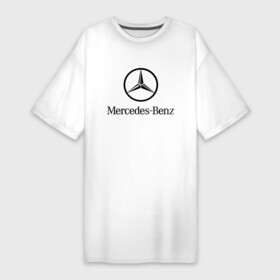 Платье-футболка хлопок с принтом Logo Mercedes Benz ,  |  | mercedes | mercedes benz | логотип mercedes | логотип mercedes benz | логотип мерседерс бенс | мерен | мерседерс | мерседерс бенс