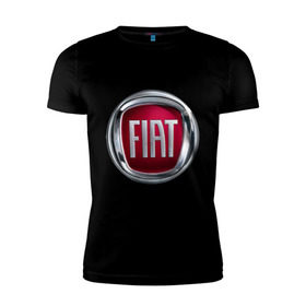 Мужская футболка премиум с принтом FIAT logo , 92% хлопок, 8% лайкра | приталенный силуэт, круглый вырез ворота, длина до линии бедра, короткий рукав | fiat | автомобиль фиат | логотип fiat | логотип фиат | фиат