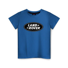 Детская футболка хлопок с принтом Land Rover logo , 100% хлопок | круглый вырез горловины, полуприлегающий силуэт, длина до линии бедер | land rove | автомобиль land rove | автомобиль ланд ровер | ланд ровер