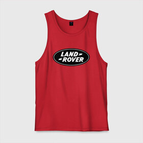 Мужская майка хлопок с принтом Land Rover logo , 100% хлопок |  | land rove | автомобиль land rove | автомобиль ланд ровер | ланд ровер