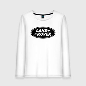 Женский лонгслив хлопок с принтом Land Rover logo , 100% хлопок |  | land rove | автомобиль land rove | автомобиль ланд ровер | ланд ровер