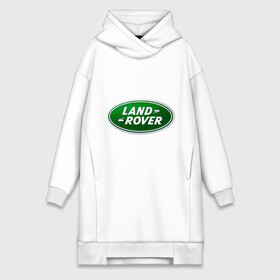Платье-худи хлопок с принтом Logo Land Rover ,  |  | land rove | автомобиль land rove | автомобиль ланд ровер | ланд ровер