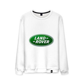 Мужской свитшот хлопок с принтом Logo Land Rover , 100% хлопок |  | land rove | автомобиль land rove | автомобиль ланд ровер | ланд ровер