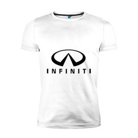 Мужская футболка премиум с принтом Infiniti logo , 92% хлопок, 8% лайкра | приталенный силуэт, круглый вырез ворота, длина до линии бедра, короткий рукав | infiniti автомобиль | автомобиль инфинити | инфинити | логотип infiniti | логотип инфинити