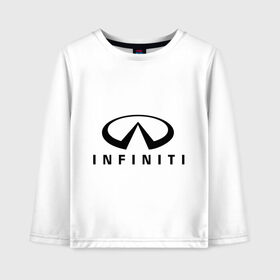 Детский лонгслив хлопок с принтом Infiniti logo , 100% хлопок | круглый вырез горловины, полуприлегающий силуэт, длина до линии бедер | infiniti автомобиль | автомобиль инфинити | инфинити | логотип infiniti | логотип инфинити