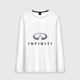 Мужской лонгслив хлопок с принтом Logo Infiniti , 100% хлопок |  | infiniti автомобиль | автомобиль инфинити | инфинити | логотип infiniti | логотип инфинити