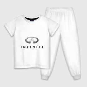 Детская пижама хлопок с принтом Logo Infiniti , 100% хлопок |  брюки и футболка прямого кроя, без карманов, на брюках мягкая резинка на поясе и по низу штанин
 | infiniti автомобиль | автомобиль инфинити | инфинити | логотип infiniti | логотип инфинити