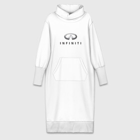 Платье удлиненное хлопок с принтом Logo Infiniti ,  |  | Тематика изображения на принте: infiniti автомобиль | автомобиль инфинити | инфинити | логотип infiniti | логотип инфинити