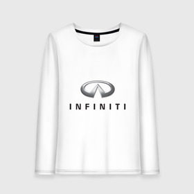 Женский лонгслив хлопок с принтом Logo Infiniti , 100% хлопок |  | infiniti автомобиль | автомобиль инфинити | инфинити | логотип infiniti | логотип инфинити