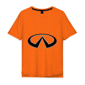 Мужская футболка хлопок Oversize с принтом Значок Infiniti , 100% хлопок | свободный крой, круглый ворот, “спинка” длиннее передней части | infiniti автомобиль | автомобиль инфинити | инфинити | логотип infiniti | логотип инфинити