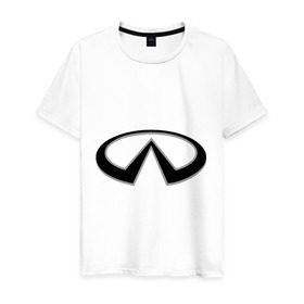 Мужская футболка хлопок с принтом Значок Infiniti , 100% хлопок | прямой крой, круглый вырез горловины, длина до линии бедер, слегка спущенное плечо. | infiniti автомобиль | автомобиль инфинити | инфинити | логотип infiniti | логотип инфинити