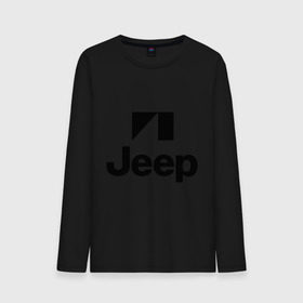 Мужской лонгслив хлопок с принтом Jeep logo , 100% хлопок |  | jeep | автомобиль jeep | автомобиль джип | джип | логотип jeep | логотип джип