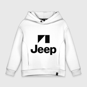 Детское худи Oversize хлопок с принтом Jeep logo , френч-терри — 70% хлопок, 30% полиэстер. Мягкий теплый начес внутри —100% хлопок | боковые карманы, эластичные манжеты и нижняя кромка, капюшон на магнитной кнопке | jeep | автомобиль jeep | автомобиль джип | джип | логотип jeep | логотип джип
